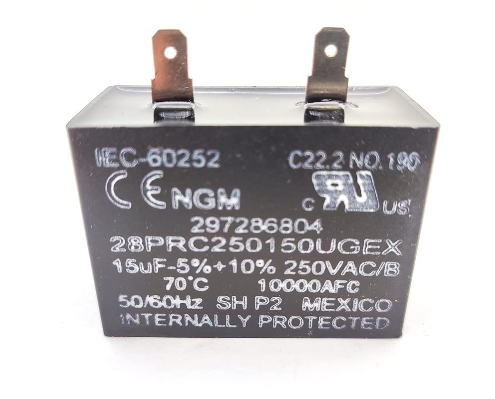 Generic 5304464438 Refrigerator Capacitor, Rectangular, Aluminum Plastic, Refrigerator Part, Capacitor