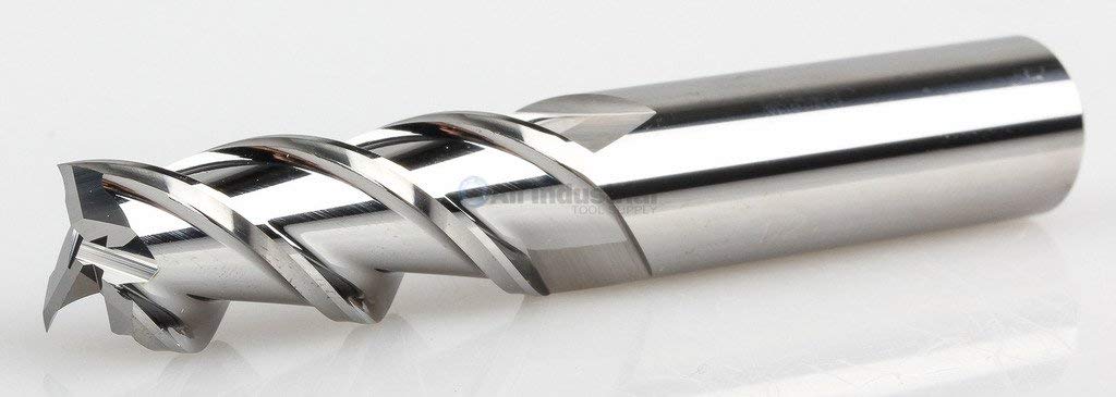 YG-1 28595 Carbide Alu-Power Square End Mill, 3 Flute, 45 Degree Helix, Regular Length, Uncoated Finish, 3-1/2" Length, 5/8"