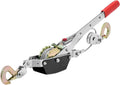 Come Along Winch, 2 Ton (4,409 lbs) Pulling Capacity, 12 ft Steel Cable, 2 Hooks, Heavy Duty Ratchet Power Puller