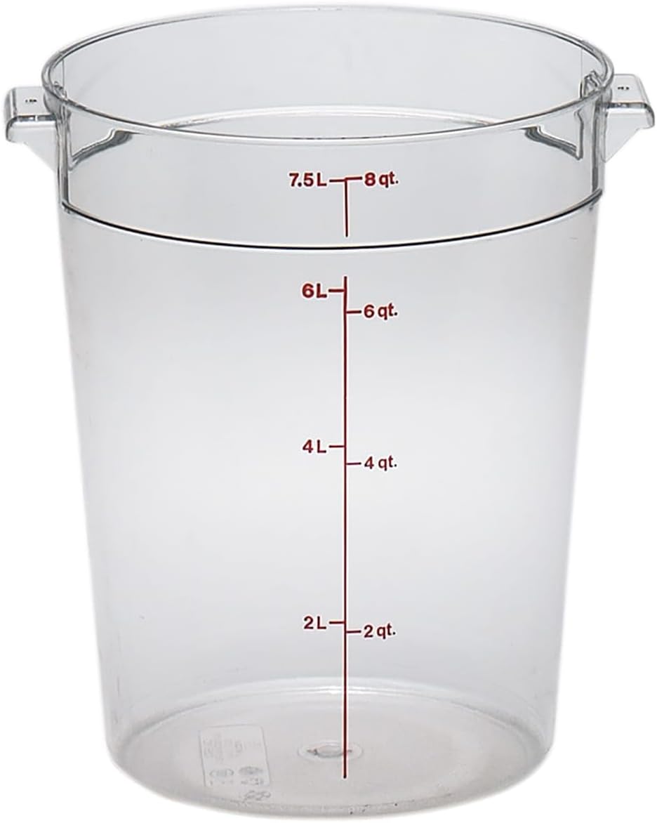 RFSCW8135 9-15/16" Top Diameter x 10-7/8" Height, Camwear Clear Polycarbonate Round Food Storage Container (Cover