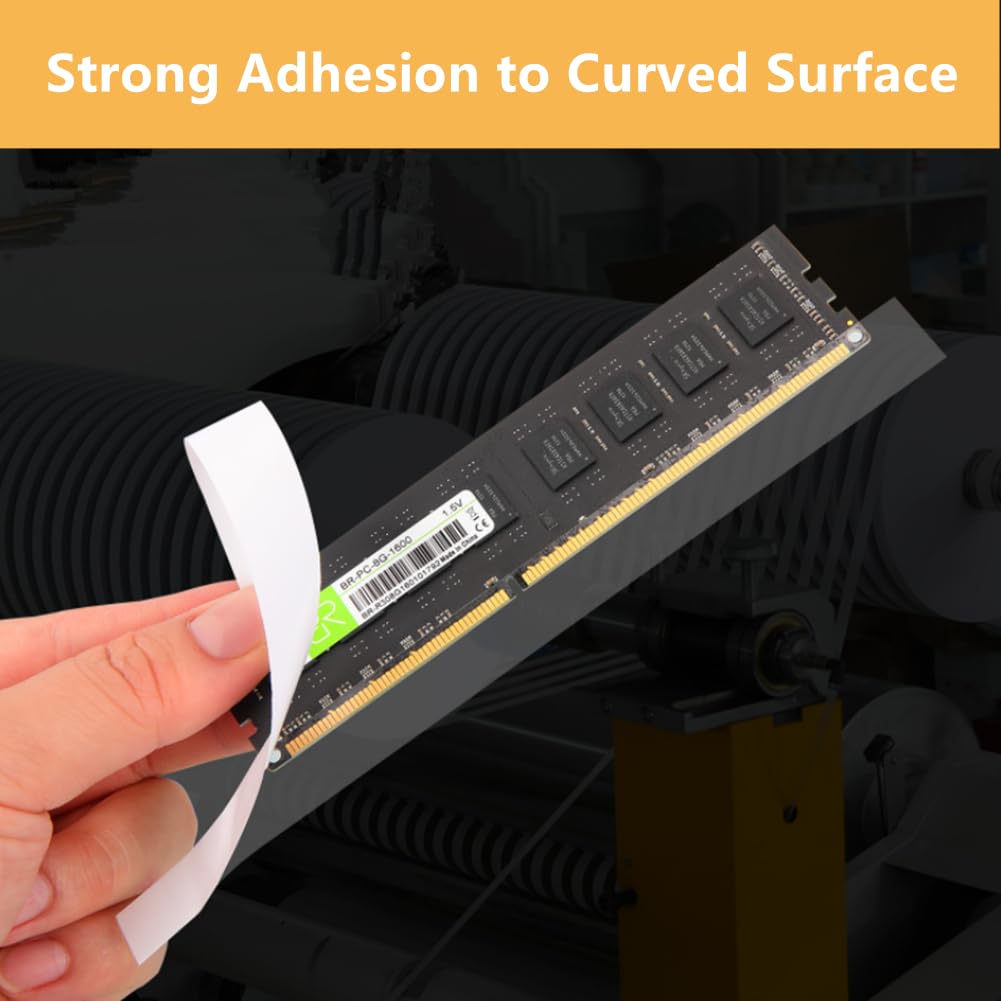 6mmx25M 2 Rolls Clear Thin Double Sided Tape Thin Clear Mounting Tape for Tablets Screen, LED Strips, Electronic