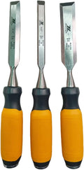 25-428 3 Pc. Pro Premium Wood Chisel, Carving Carpenter Set, Professional Grade Tools for Precision Crafting and