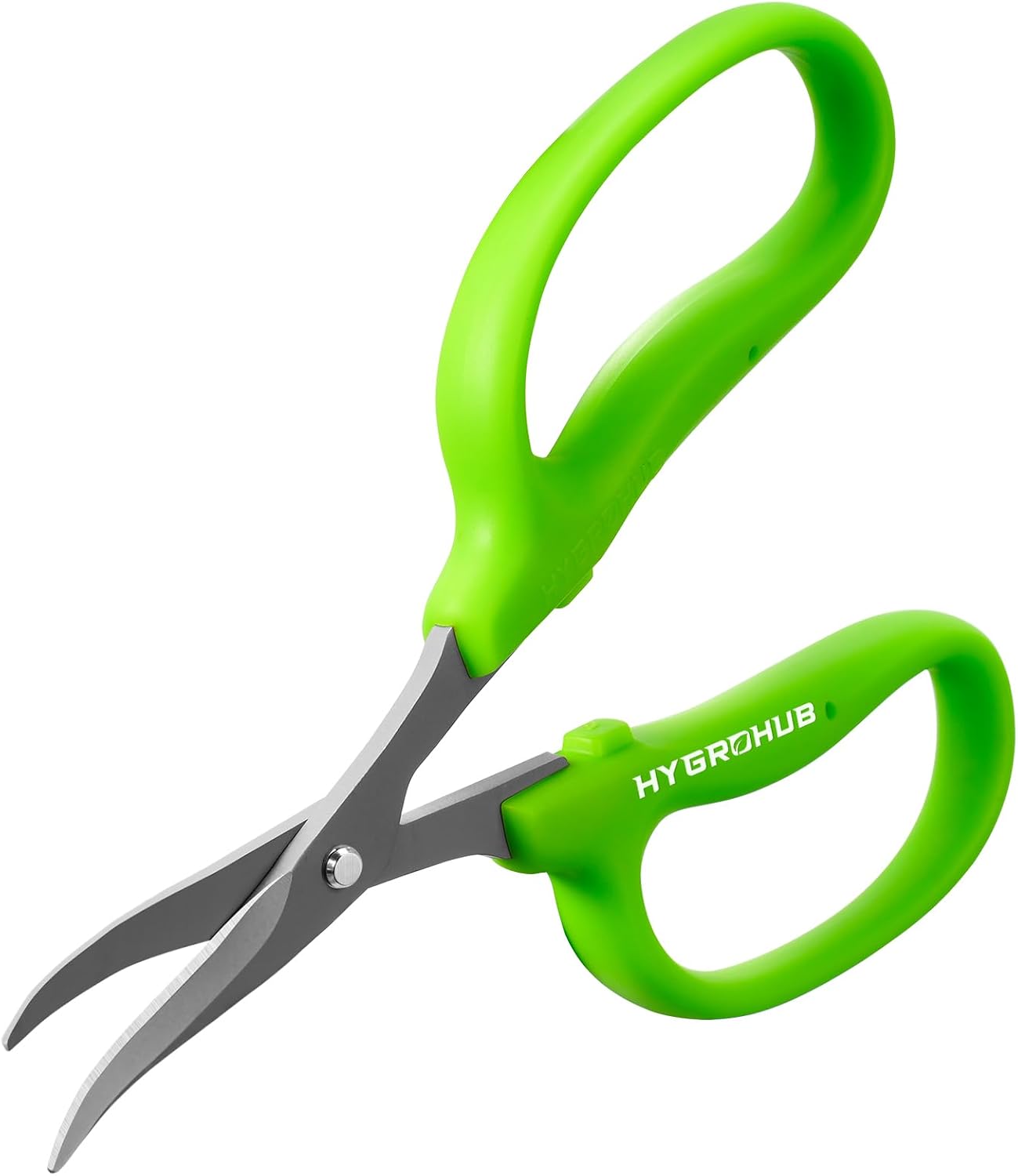 Garden Scissors, 6-in Curved Blade Pruning Shears, Non-Stick Coated Steel | Sharp Small Gardening Snips for Plants