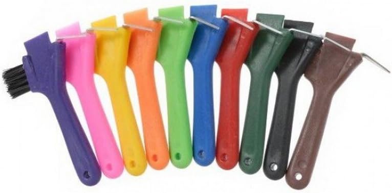Tough-1 Hoof Pick Brush w/Scraper - 6 Pack - Assorted