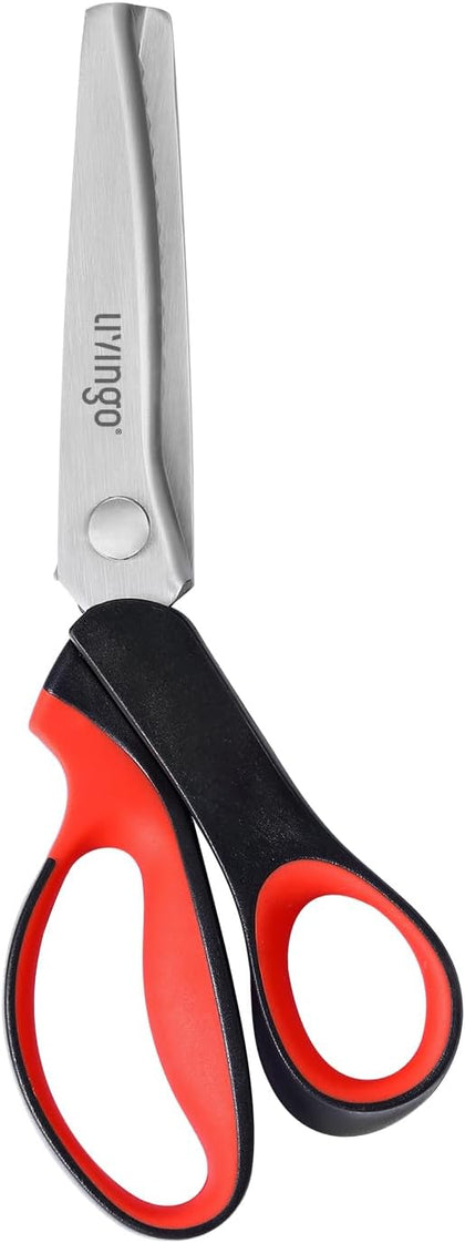 9" Pinking Shears – Zig Zag Edge, Sharp Stainless for Dressmaking | Heavy Duty Stainless steel Sharp Crinkle