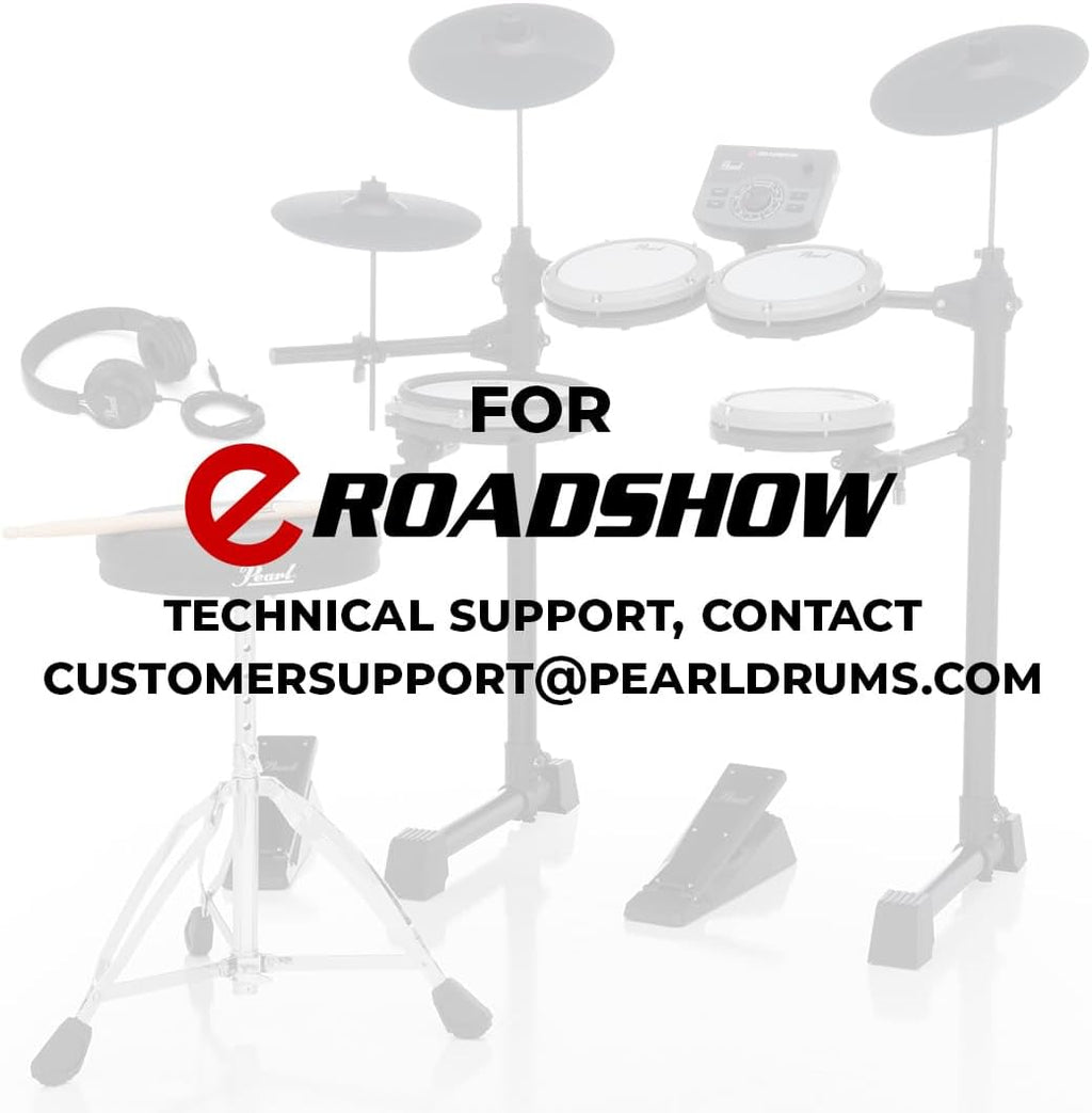 ERS1000 eRoadshow Electronic Drum Set, Complete Kit with Four Quiet Mesh Pads, Two Pedal Controllers, Cymbal Pads