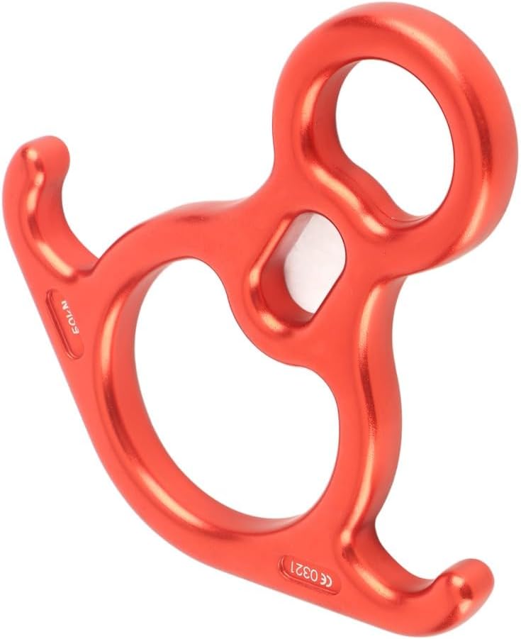 Rescue Figure 8 Descender – Heavy-Duty Rappel Device for Rock Climbing & Emergency Rescue, Friction-Controlled Ring