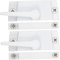 White Zinc Alloy Window Sash Lock 2 Sets for Single Hung Windows