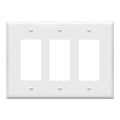 ENERLITES 3-Gang White Mid-Size Decorator Switch Outlet Wall Plate Cover
