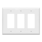ENERLITES 3-Gang White Mid-Size Decorator Switch Outlet Wall Plate Cover