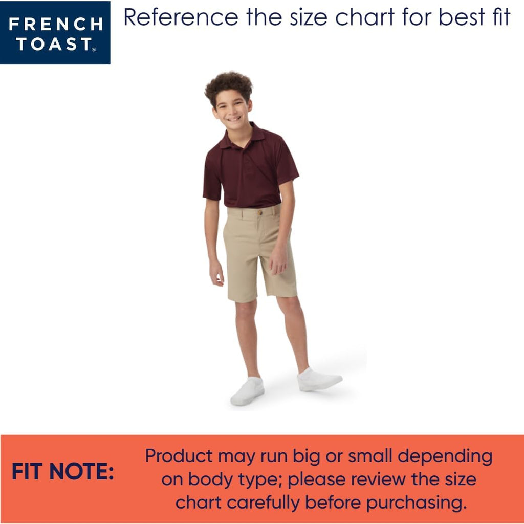 Boys Flat Front Stretch Twill Shorts with Adjustable Waist in Standard and Extended Kids Sizes Navy, 6