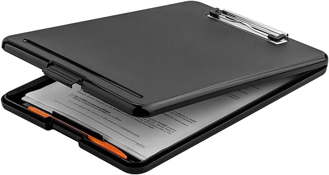 Plastic A4 Form Storage Box Case, Clipboard Case, Bulk clipboard Set Suitable for School,Utility,Industrial Office