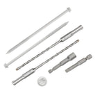 1/4" x 6" Concrete Screws, White Hex Head with Star Drive, 100 Pack w/ 2 Drill Bits, 1 Star Bit, & 1 Hex Bit Included