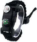 Survival Paracord Bracelet,Fire Starter,Waterproof SOS Light, Compass, Whistle, Adjustable AK87 20 in 1,Outdoor