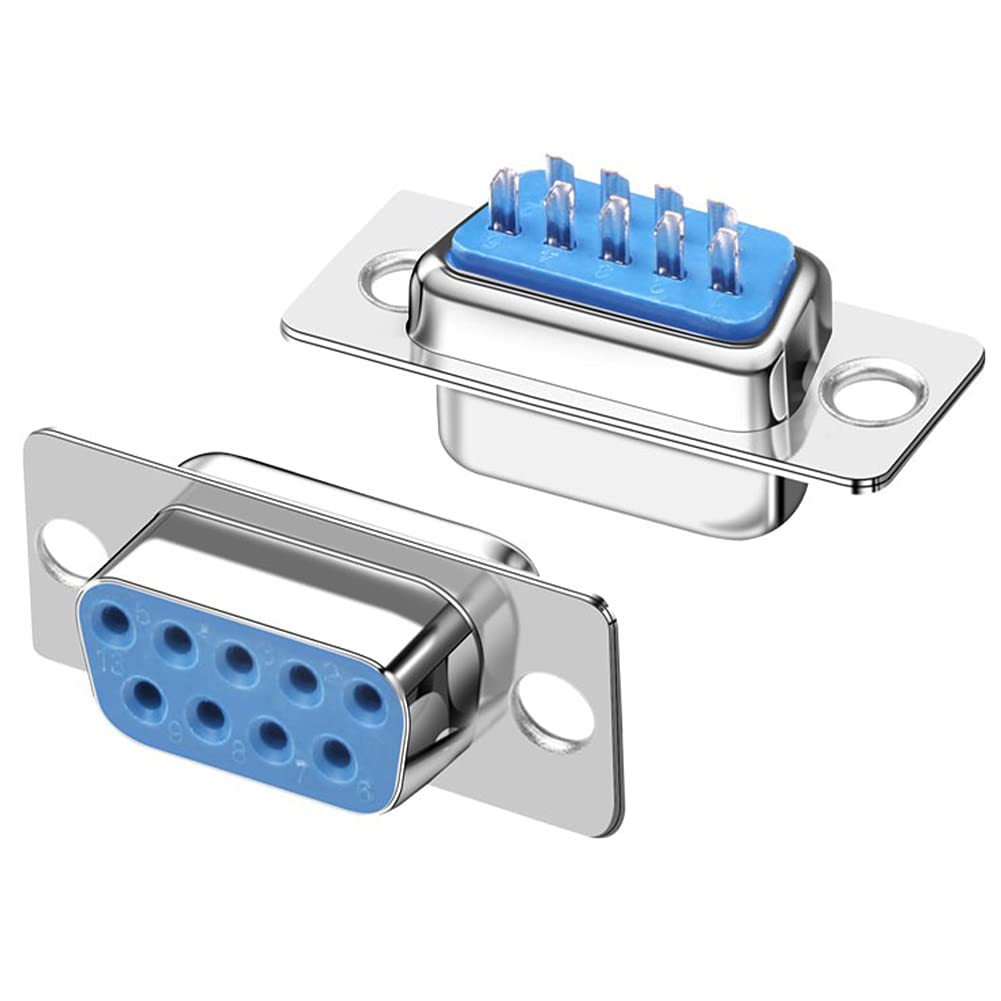 DB9 20 Sets Solder Connector 9PIN RS232 Terminal Adapter
