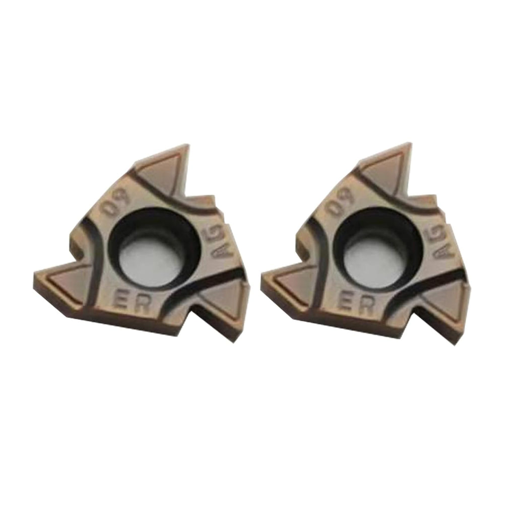 10Pcs Lathe Threading Inserts 16ER AG60 External Threading Insert Carbide Inserts for External Thread/Internal Thread Turning Tool Holders for for Stainless Steel and Iron