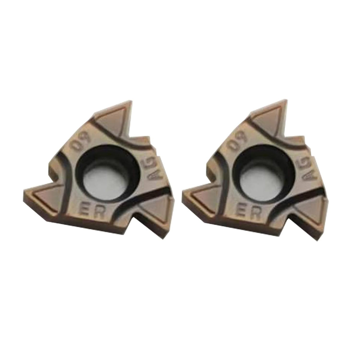 10Pcs Lathe Threading Inserts 16ER AG60 External Threading Insert Carbide Inserts for External Thread/Internal Thread Turning Tool Holders for for Stainless Steel and Iron