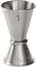 JG1 Japanese-Style Jigger, Stainless Steel, 1/2 oz. x 1oz. Capacity, 1-3/4" Diameter x 2-3/4" Height