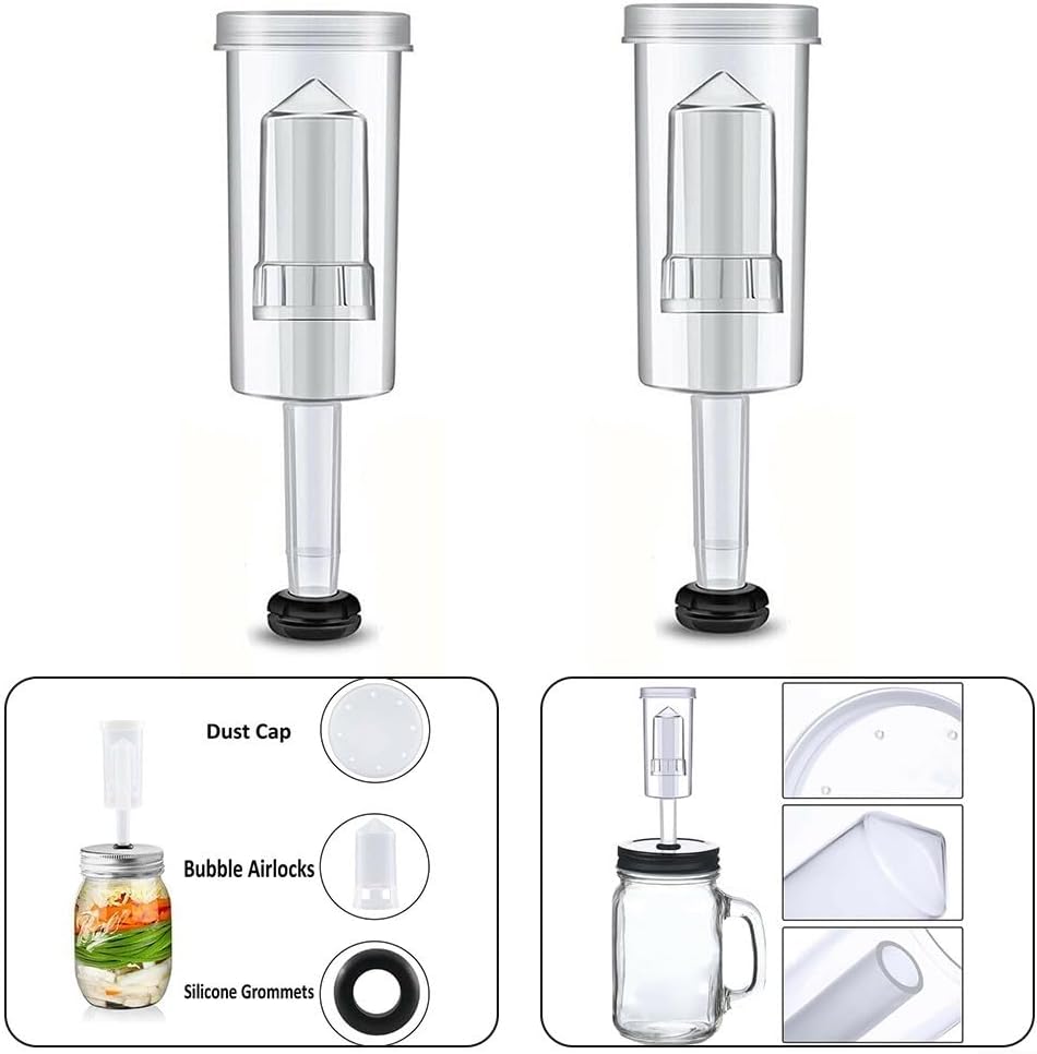 S-Shaped Bubble Airlock 3-Pack with Silicone Grommet for Carboy Bung - Home Brewing Beer Wine Mead 12mm
