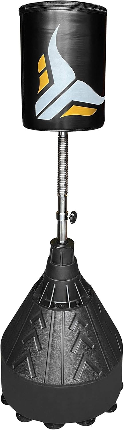 Free Standing Reflex Punching Bag for Adults — Adjustable Height Freestanding Punching Bag with Fillable Heavy-Duty