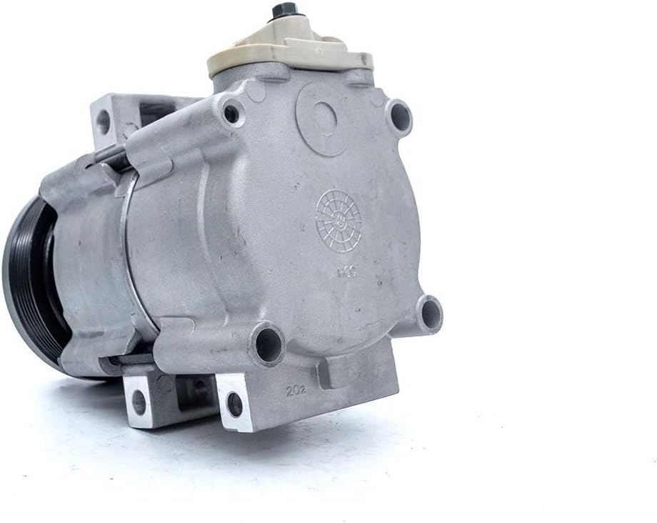 FKG AC Compressor and A/C Clutch fit for 2003-2007 Ford F-250 F-350 F-450 F-550 Super Duty 6.0L, 2003-2007 Ford F-250 F-350 F-450 F-550 Super Duty 7.3L, 1997-2001 Ford F-150 (4.6L, 5.4L)