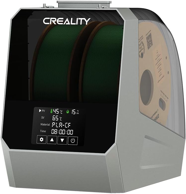 Space Pi Filament Dryer Plus, 2 Spools Filament Storage Box, Double 360° Heating Drying with Fan&Touch Screen, 3D