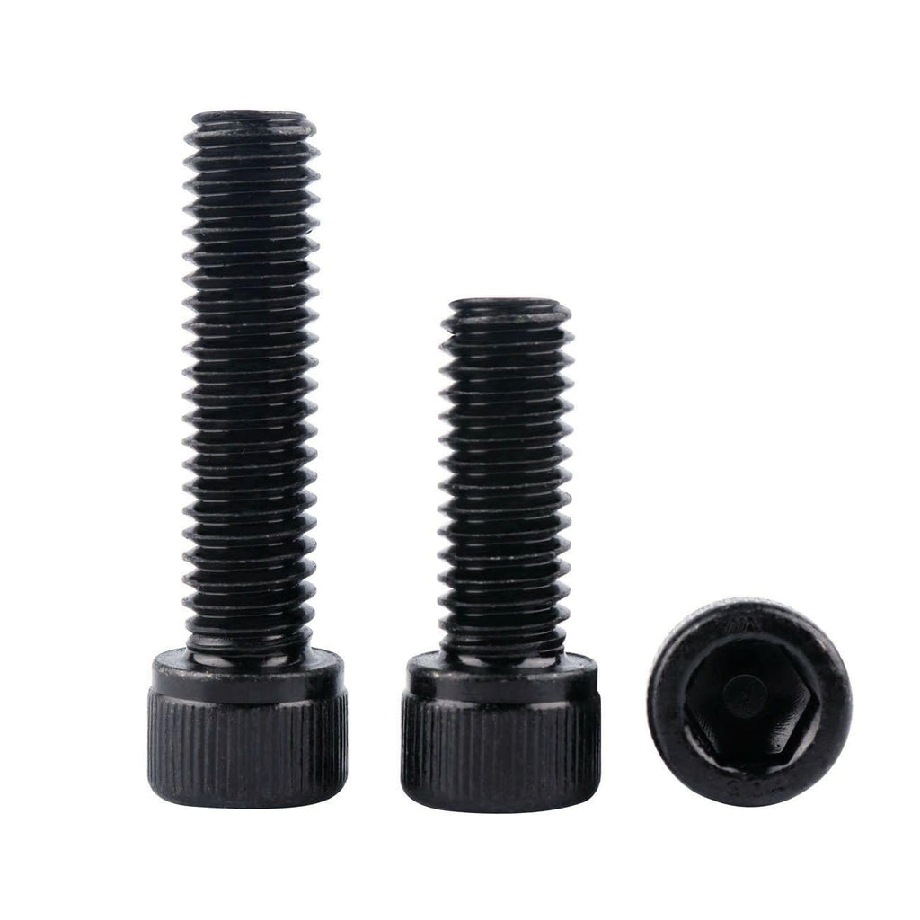#6-32 x 3/4" Socket Head Cap Screws Allen Hex Bolts, 304 Stainless Steel 18-8, UNC Fully Machine Thread, 50Pcs Black