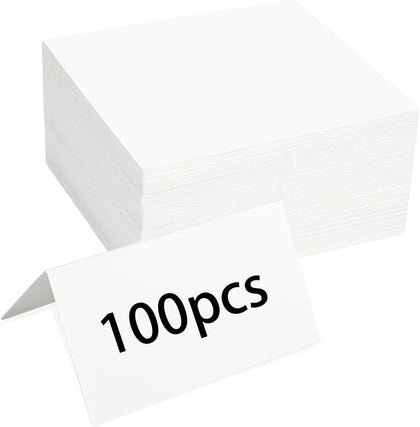 100-Pack Place Cards for Table Setting – 3.5"x2" Thick Cardstock Tent Cards | Name Cards for Wedding Seating, Dinner