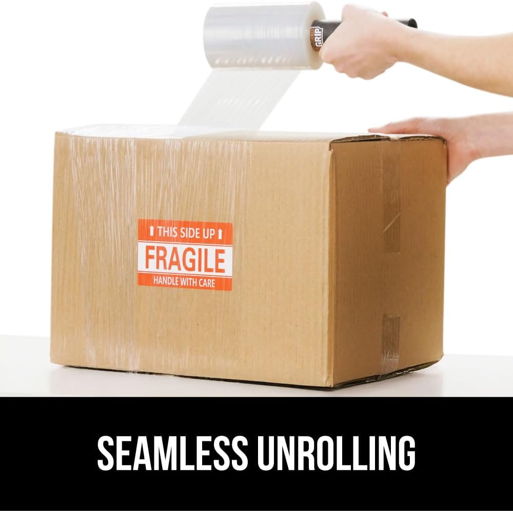 Stretch Film Shrink Wrap for Moving, 1000'x5" Roll
