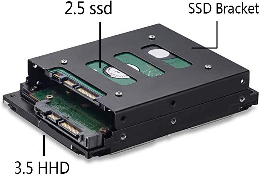 2.5" to 3.5" SSD HDD Mounting Bracket Adapter, 8Pcs
