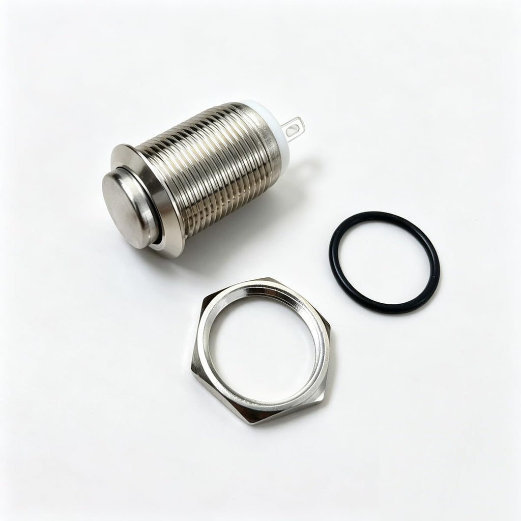 Gebildet 10pcs Waterproof Push Button Momentary Stainless Steel Push Button On Off 12mm 2A 12V/24V/125V/250V(High Head)