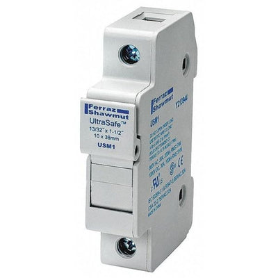Mersen USM UltraSafe Recommended Midget Fuse Block Holder, 1 Ampere 1 Pole