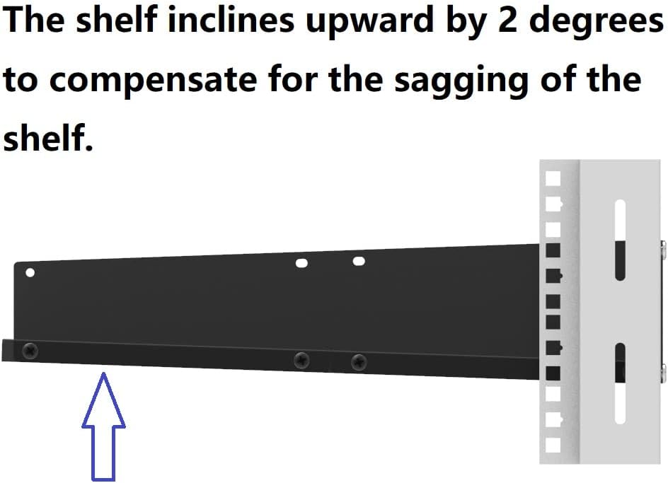 2U 16" Server Rack Shelf for 19-inch Network Rack or Cabinet