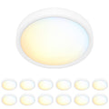 5 Inch Field Selectable 5CCT LED Edgelit Slim Surface Mount Downlight for J-Box, Round, Mini Flat Panel Light