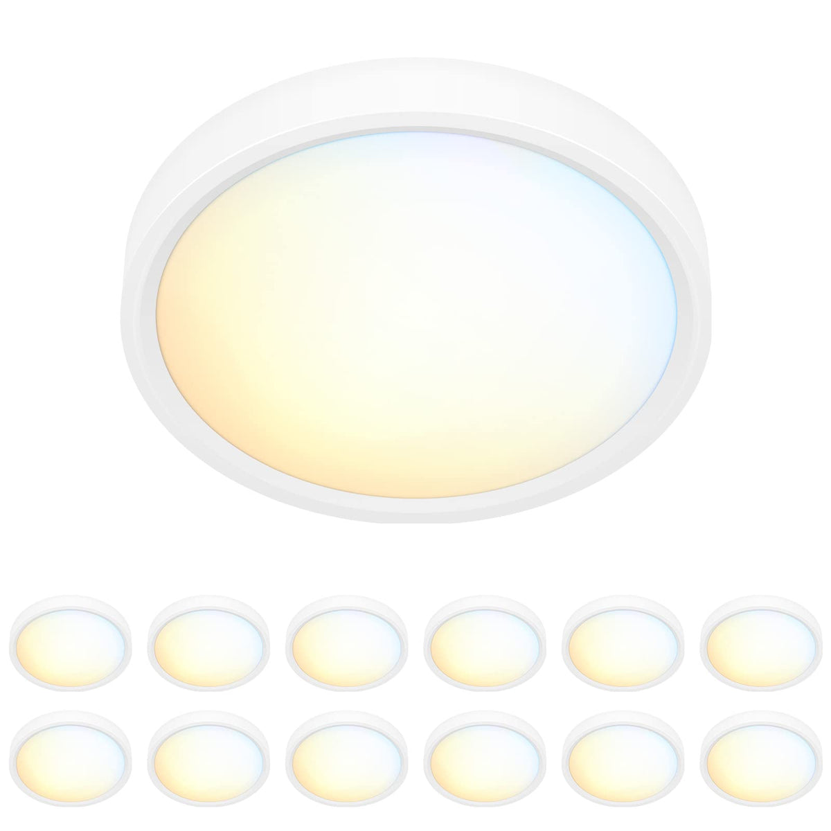 5 Inch Field Selectable 5CCT LED Edgelit Slim Surface Mount Downlight for J-Box, Round, Mini Flat Panel Light