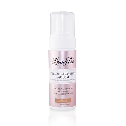 Deluxe Self Tanning Bronzing Mousse, Medium - Streak Free, Professional Quality Sunless Tanning - Up to 5 Self Tanner