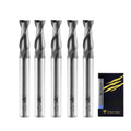 SPEED TIGER Micrograin Carbide Square End Mill - 2 Flute - ISE1/8 2T (5 Pieces, 1/8") - for Milling Alloy Steels, Hardened Steel, Metal & More – Mill Bits Sets for DIYers & Professionals