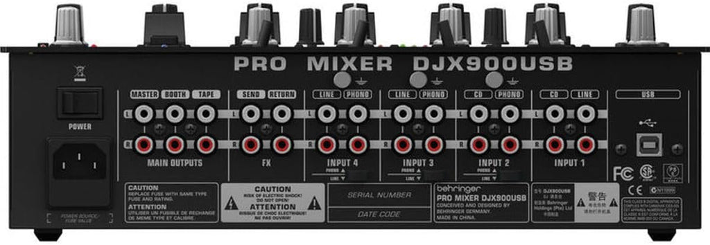 PRO MIXER DJX900USB Professional 5 Channel DJ Mixer with INFINIUM 'Contact-Free' VCA Crossfader, Advanced Digital