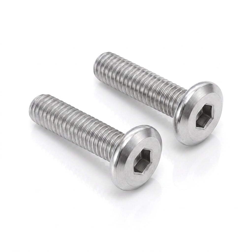 M6 x 20 (20 Pack) Flat Head Hex Socket Cap Screws with Hex Spanner, 304 Stainless Steel 18-8 Bolts, Full Thread for Furniture, Woodworking