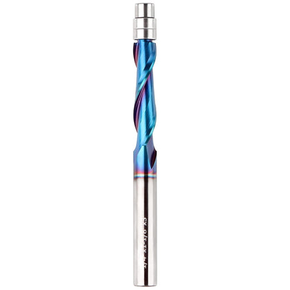 Upcut Spiral Flush Trim Router Bit, 1/4 Inch Shank Solid Carbide Flush Trim Router Bits Spiral with Nano Coated by