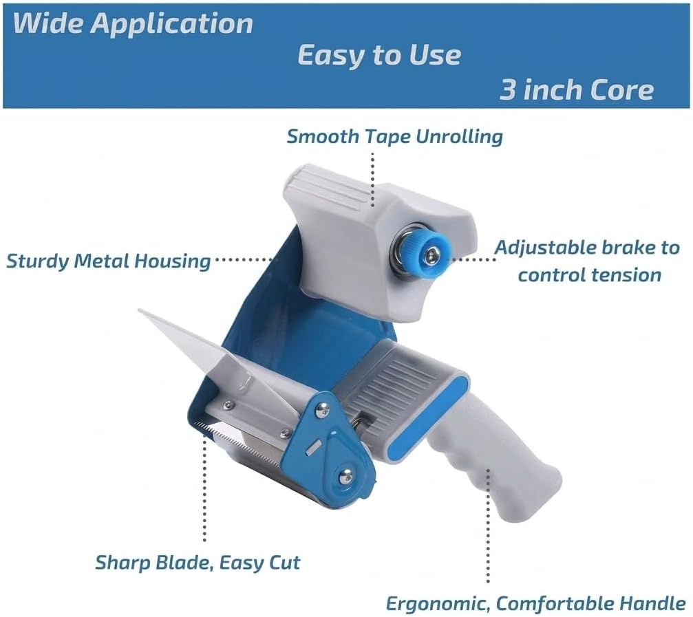 3 Inch Core Packing Tape Gun Heavy Duty Tape Dispenser