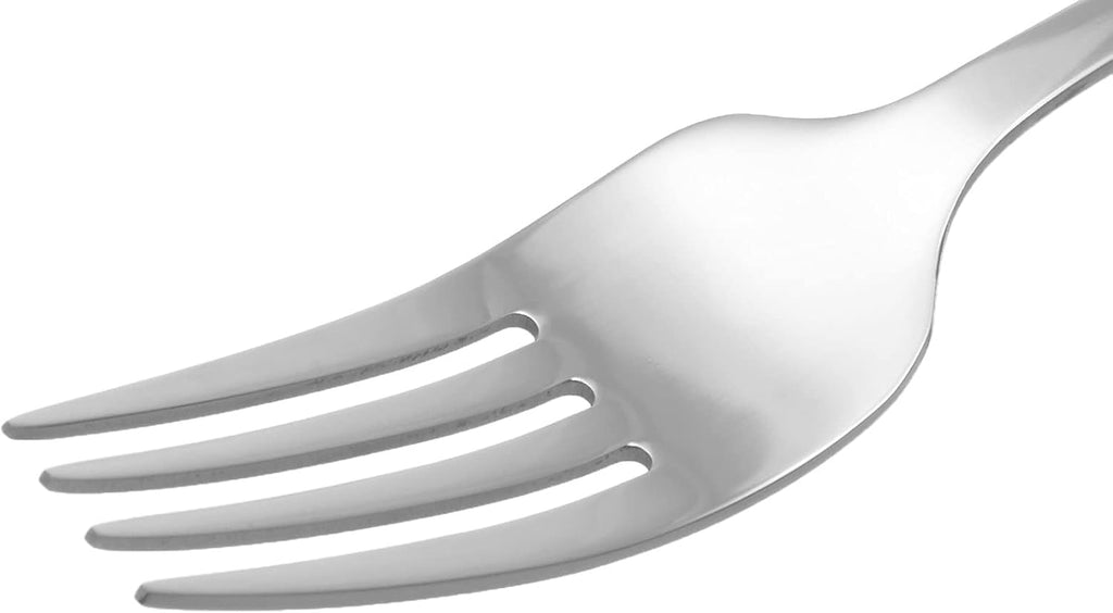 Stainless Steel Dinner Forks with Round Edge, 10 Pack of 12, 120 count total, Silver
