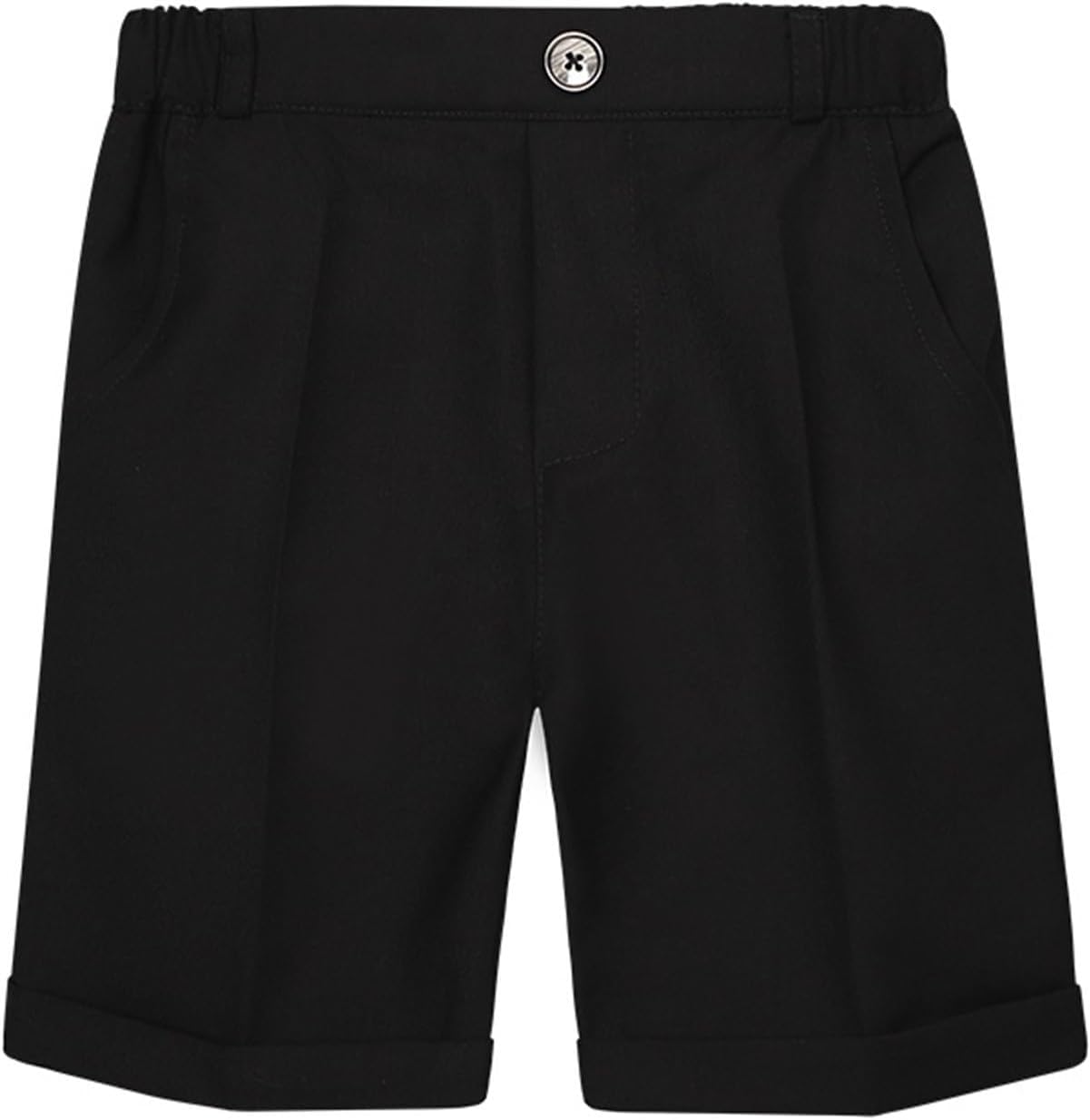 Toddler Boys Golf Shorts Chino Back Flat Front School Uniform Black | Kids Dress Shorts, Active Flat Front Stretch