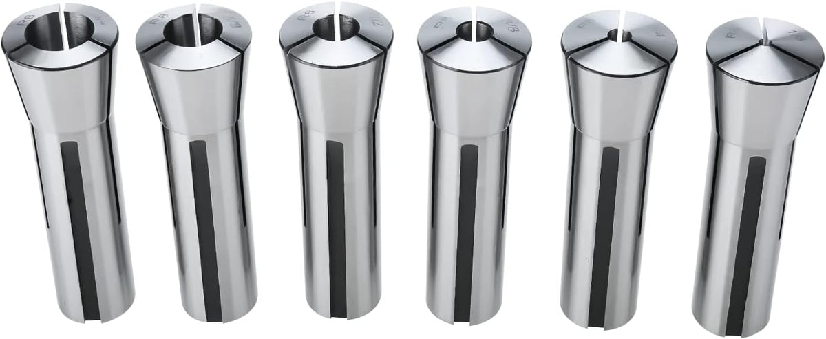 6pcs R8 Collet Set 1/8" - 3/4" R8 collets for milling machine