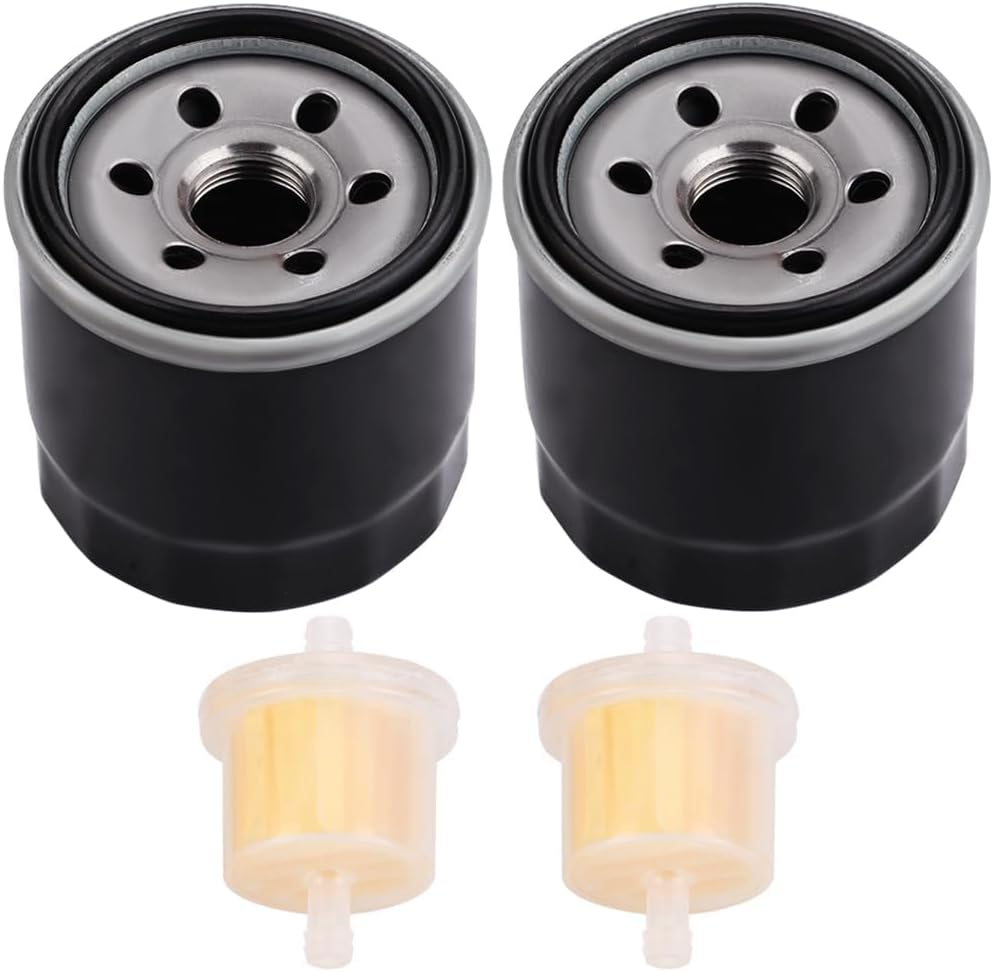 2 Pack 136-7848 Oil Filter for Toro 120-4276 127-9222 V-Twin Engine Timecutter SW4200 SW5000 SS4250 SS5000 SS5425 MX5000 Oil Filter with Fuel Filter