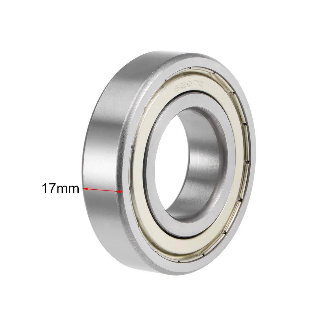 uxcell 6207ZZ Deep Groove Ball Bearings Z2 35mm X 72mm X 17mm Double Shielded Carbon Steel 4pcs