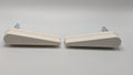 Flipper Bat and Shaft Assembly, No Logo, 3 inch, Plain (White, 2 Pack)
