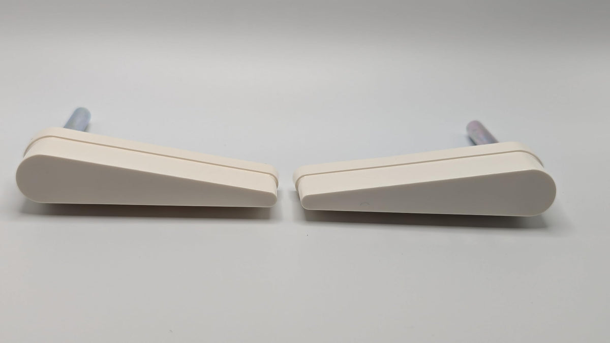 Flipper Bat and Shaft Assembly, No Logo, 3 inch, Plain (White, 2 Pack)