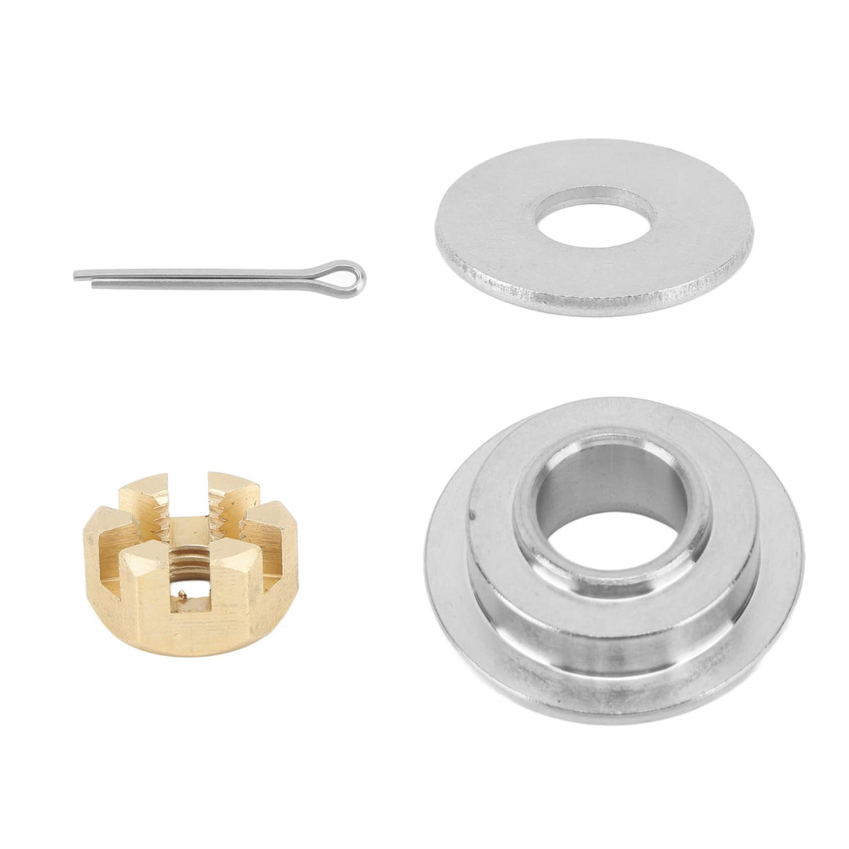 NBZGFD Bushing Nut Outboard Propeller Installation Tool Kit, Prop Nut Kit for 20-30HP Engines, Complete Set with Washer Spacer Cotter Pin for Yamaha 6E7-45987 - 01 90201