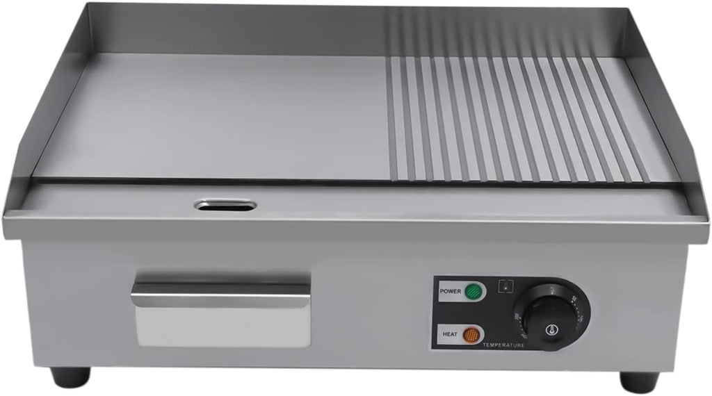 1600W Commercial Countertop Grill Electric Flat Top Teppanyaki Griddle